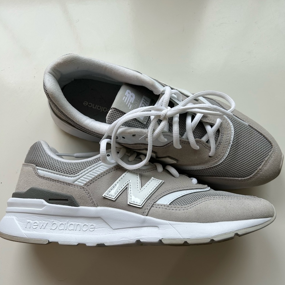 New Balance Gray and White Athletic Shoes